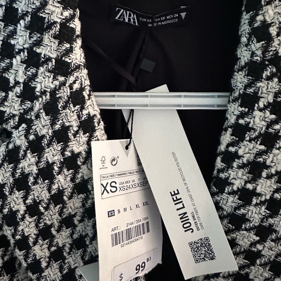 Zara Houndstooth Blazer Mini Dress - Picture 3 of 4